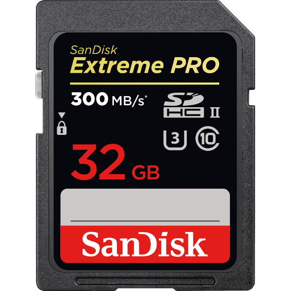 0000011095| Sandisk Extreme Pro SD 32GB 300MB/s Card