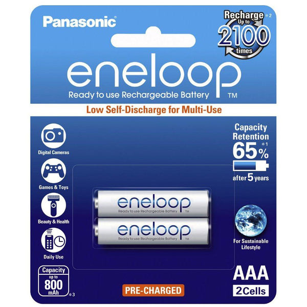 0000001799| Panasonic Eneloop AAA 2100mAh Batteries 2 Pack