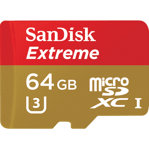 0000023995| Sandisk Extreme Micro SD 100MB/s 667X 64GB Action Card