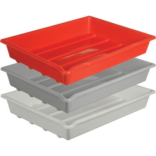 0000022495| Paterson Developing Tray 10 X 12" Set X3 (Grey, Red & White)