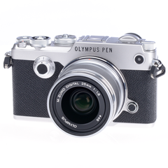  Olympus Pen-F Silver Digital Camera Body With 25mm Silver Lens