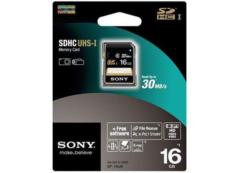 Sony Sf16U6 Sd Memory Card Cl6 Ultra High Speed 16Gb