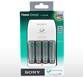 Sony Power Charger W/ Cycle Energy AA X 4       BCG34HLD4KN