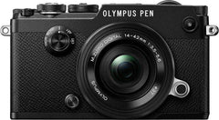  Olympus Pen-F Black Digital Camera Body & 14-42mm Black Lens