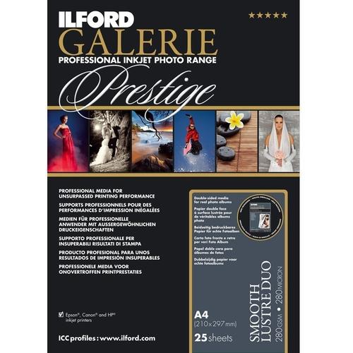 0000007995| Ilford Galerie Smooth Lustre Duo (280gsm) 12x12" Paper 25 Sheets