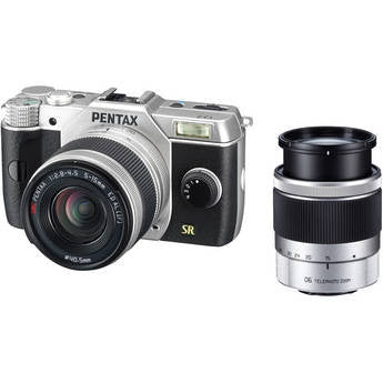 PENTAX Q7 with 5-15mm and 15-45mm Lens Silver