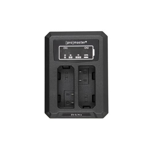 0000023995| ProMaster Dually Charger USB Nikon EN-EL14 - 4931