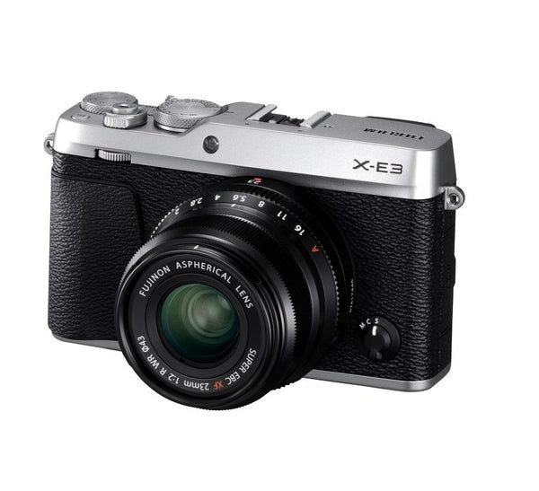 0000215990| Fujifilm  X-E3 Digital Camera Silver Body & 23mm f/2 Black Lens