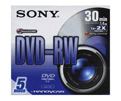 Sony 5DMW30S2 DVD Rw 30 Mins Standard 5Pcs PACk