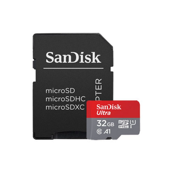 0000022999| Sandisk 32gb Ultra Micro SDHC 98 Mb/s Card & Adapter