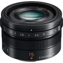  Panasonic Leica DG Summilux 15mm F1.7 Lens Black