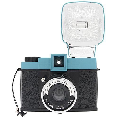 0000012595| Lomo Diana F+ & Flash 120mm Camera Black/Teal