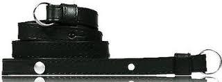 0000001890| Leica Carrying Strap - Ostrich Look Embossed Leather - Black (14466)