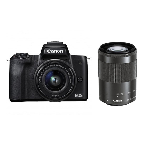 0000012990| Canon EOS M50 With 15-45mm & 55-200mm Lenses