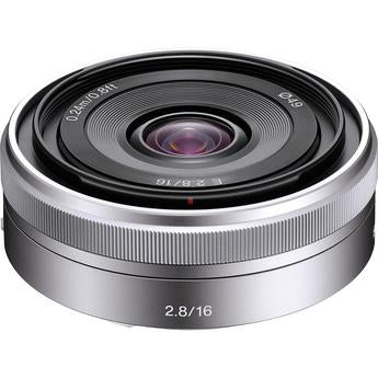 0000002990| Sony E-Mount 16mm F2.8 Silver Lens