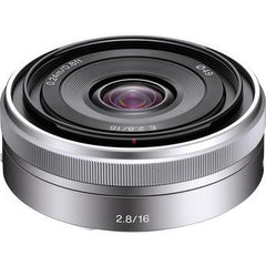  Sony E-Mount 16mm F2.8 Silver Lens