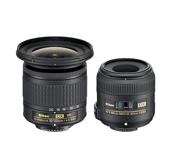 0000006990| Nikon Nikkor Landscape Kit AF-P DX 10-20 Lens & Nikon Nikkor AF-S DX Micro 40mm Lens