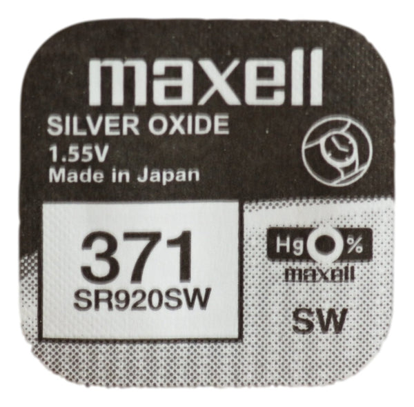 0000000495| Maxell SR920sw/371 1.55w Watch Battery