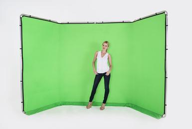 0002111495| Lastolite Panoramic Background 4m Chromakey Green