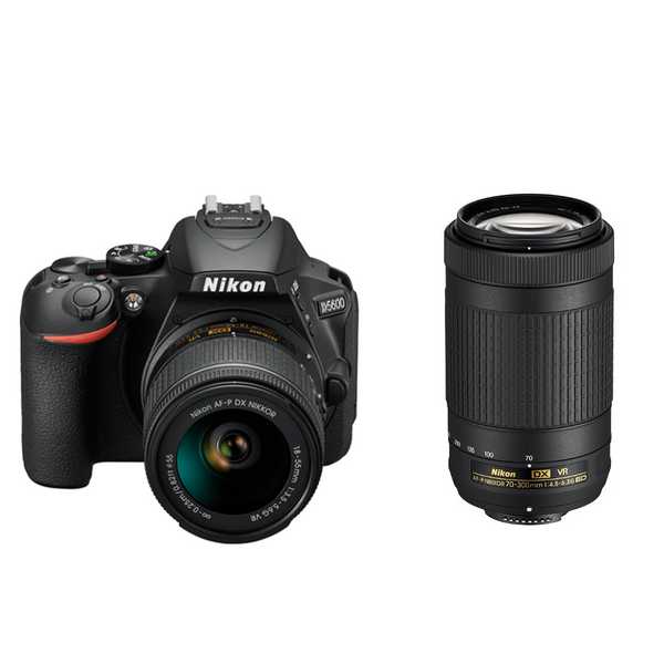 0000009990| Nikon D5600 DSLR with Nikon AF-P DX 18-55 VR & AF-P DX 70-300mm VR Lenses