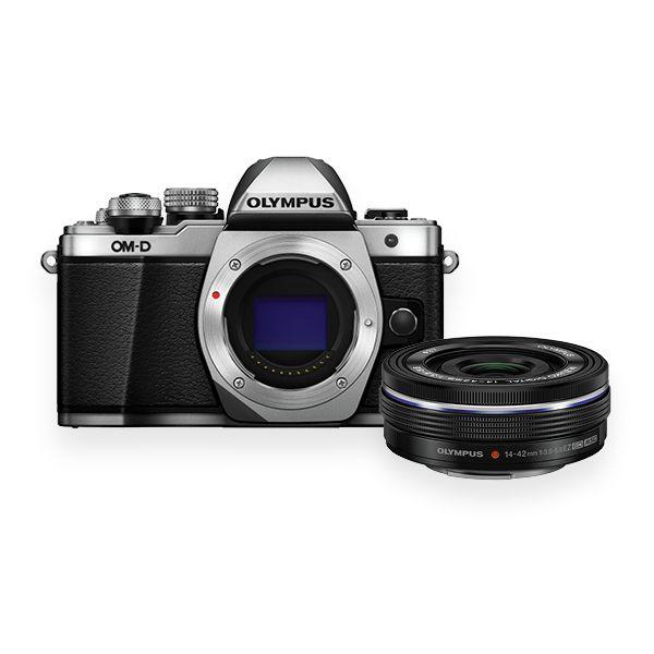 0000027990| Olympus OM-D E-M10 Mark II Single Lens Kit (14-42mm EZ Lens) - Silver Body Black Lens