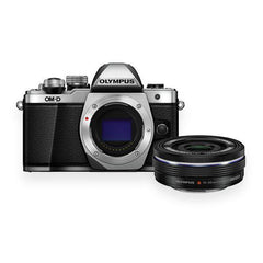  Olympus OM-D E-M10 Mark II Single Lens Kit (14-42mm EZ Lens) - Silver Body Black Lens