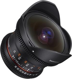 0000007190| Samyang 12mm T3.1 VDSLR II MFT Full Frame Lens