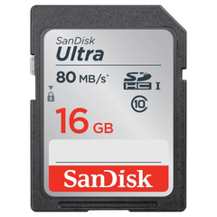  Sandisk SD Ultra 16GB 80MB/s Class 10 Card