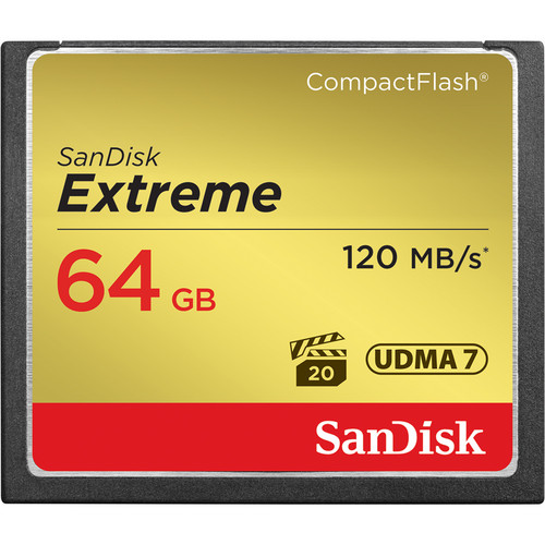 0000016995| Sandisk Extreme CF 64GB 120MB/s Card