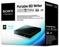 Sony External Slim Retail Bluray Writer USB BDXS500U