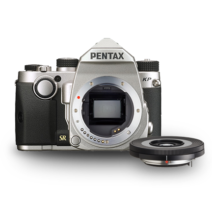 0000218990| Pentax K-P DSLR Silver Body & DA 40mm f/2.8 XS Lens