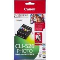 0000010995| Canon CLI526VP Value Pack 1 x CLI526C/M/Y/BK + PP201 50 Sheets