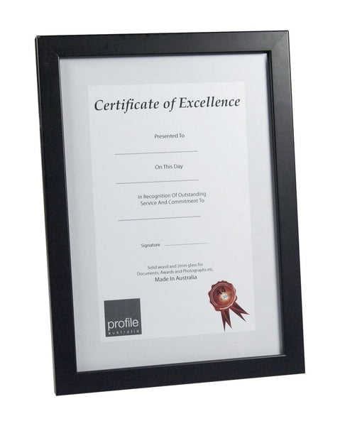 0000002795| Profile  10420 A4 Black Certificate Frame