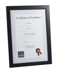  Profile  10420 A4 Black Certificate Frame