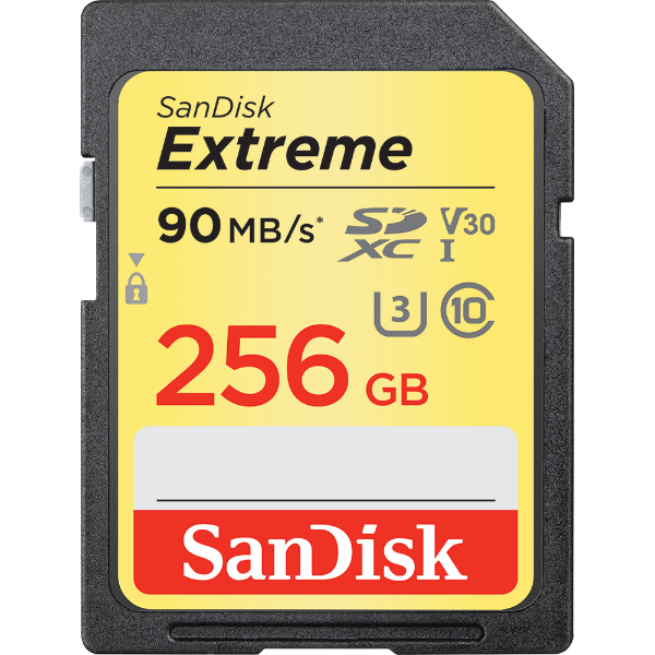 0000028995| Sandisk Extreme Pro SD 256gb 90MB/s