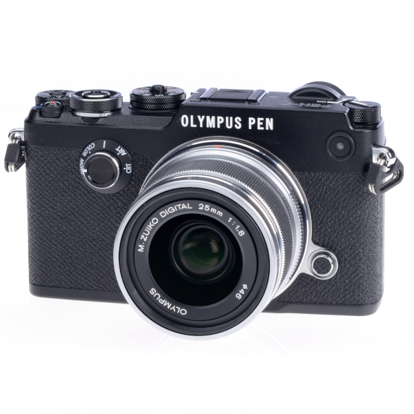 0000018990| Olympus Pen-F Black Digital Camera Body With 25mm Silver Lens