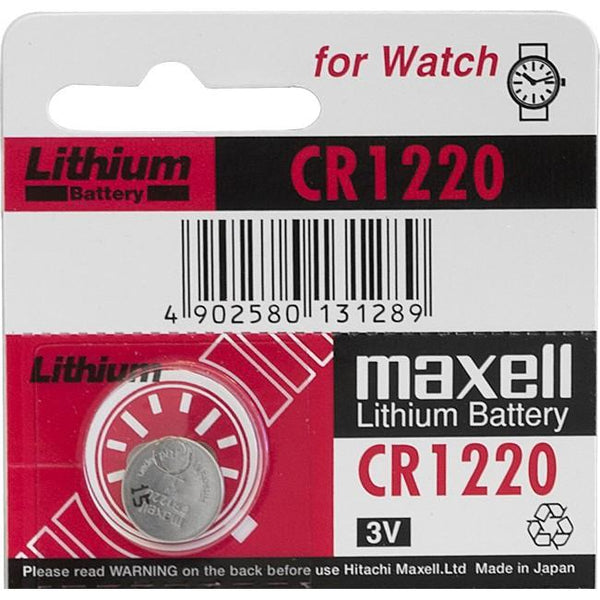 0000000495| Maxell CR-1220 Lithium 3v Battery