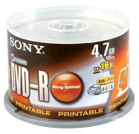 Sony 16X Printable DVD + R 50Pk Spindle 50DPR47SP3