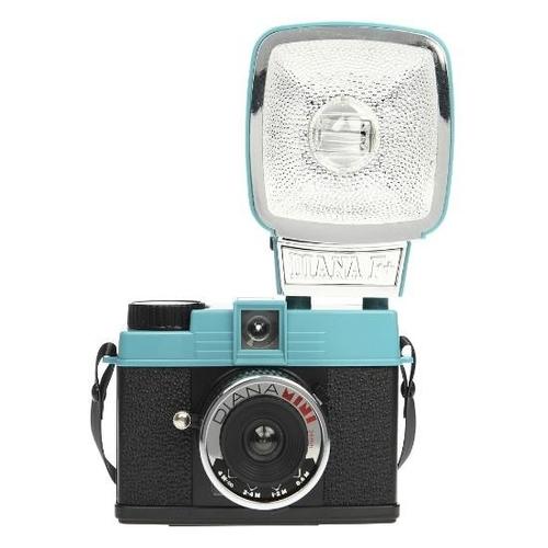 0000212995| Lomo Diana Mini & Flash Camera Blk Teal