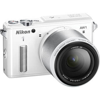 Nikon 1 AW1 Digital Camera + 11-27.5mm Lens White