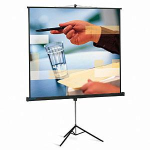 0000014995| Kindermann Tripod Screen 125 x 125 cm, Matt White