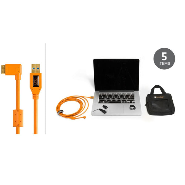 0000213545| Tether Tools Starter Tethering Kit With USB 2.0 Mini-B 4.6m Orange