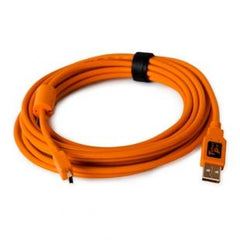  Tether Tools Tetherpro USB 2 Male To Mini-B 5 Pin Cable - 4.6m Orange