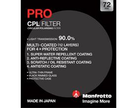 0000019995| Manfrotto Filter 72mm PRO Circular Polarising