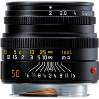 0000034990| Leica Summicron-M 50mm f/2 Lens Black Anodized Finish (11826)