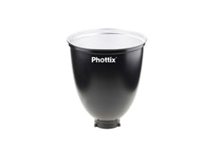  Phottix 45deg Long Range Reflector 30cm With Grid & Diffuser For Indra & Bowens Mount