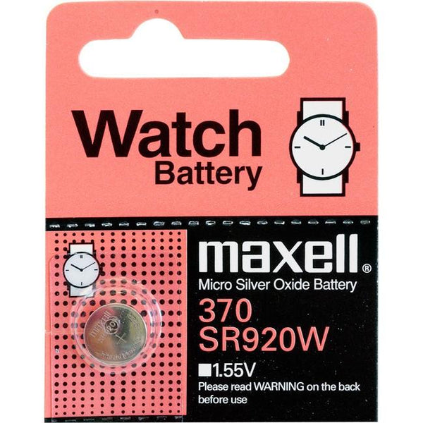 0000000495| Maxell SR920W/370 1.5v Silver Oxide Battery