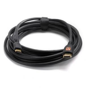 0000026995| Tether Tools Tetherpro Mini HDMI (C) To HDMI (A) Cable - 4.6m  Black