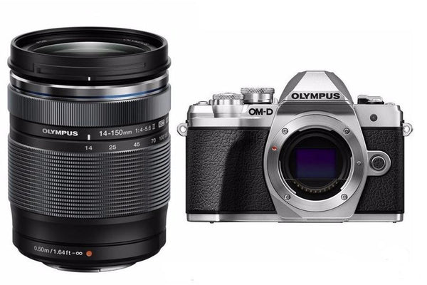 0000013990| Olympus OM-D E-M10 III Silver & 14-150mm Black Lens