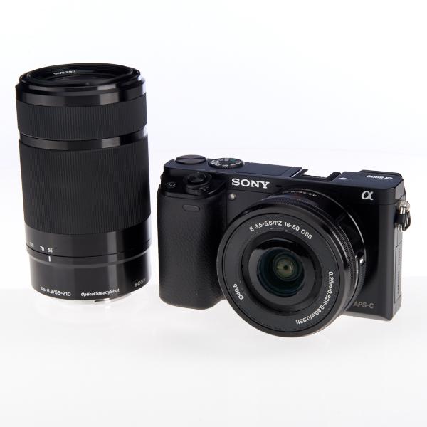 0000211990| Sony Alpha 6000 Black Digital Camera With 16-50mm & 55-210mm Lenses